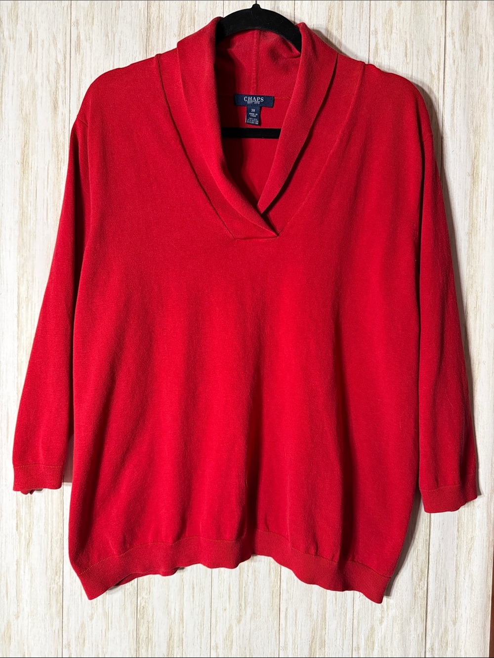 Chaps Women's Red Cowl Neck Sweater